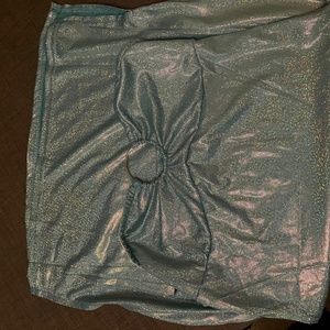 Glittery strapless dress